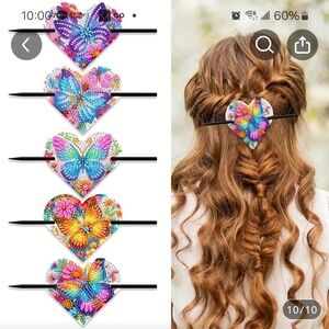 Colorful Butterfly Hair Stick Set